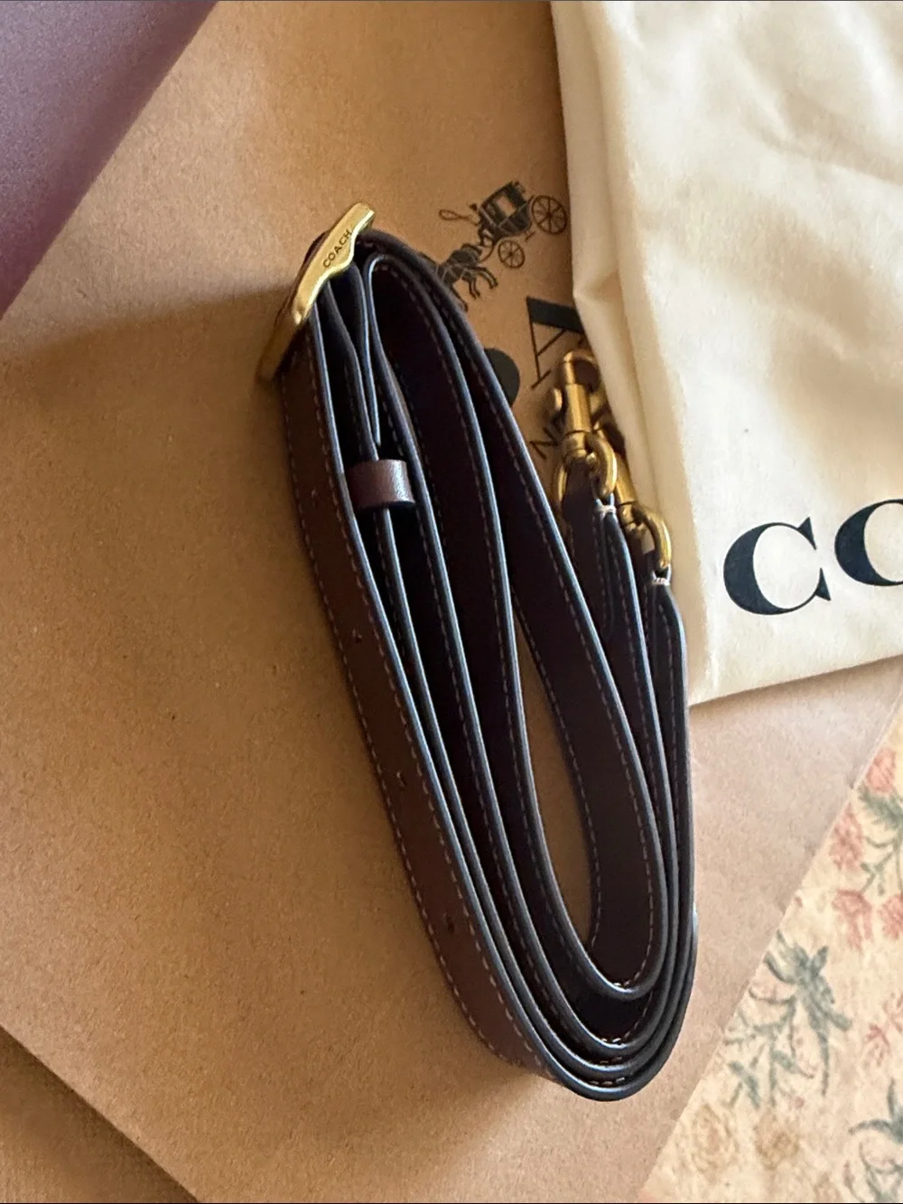 Coach Deep Brown Leather Dome Satchel